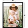 image:imageAmericanflat 24x30 Poster Frame  Slim Molding  Black  Polished plexiglass front hangs vertical or horizontal sawtooth hangers included secure turntab backingBlack