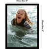 image:imageAmericanflat 24x30 Poster Frame  Slim Molding  Black  Polished plexiglass front hangs vertical or horizontal sawtooth hangers included secure turntab backingBlack
