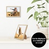 image:imageAmericanflat 24x30 Poster Frame  Slim Molding  Black  Polished plexiglass front hangs vertical or horizontal sawtooth hangers included secure turntab backingNatural Oak