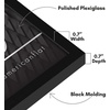 image:imageAmericanflat 24x30 Poster Frame  Slim Molding  Black  Polished plexiglass front hangs vertical or horizontal sawtooth hangers included secure turntab backingBlack