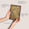image:imageAmericanflat 24x30 Poster Frame  Slim Molding  Black  Polished plexiglass front hangs vertical or horizontal sawtooth hangers included secure turntab backingMahogany
