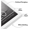 image:imageAmericanflat 24x30 Poster Frame  Slim Molding  Black  Polished plexiglass front hangs vertical or horizontal sawtooth hangers included secure turntab backingWhite
