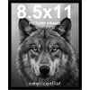 image:imageAmericanflat 24x30 Poster Frame  Slim Molding  Black  Polished plexiglass front hangs vertical or horizontal sawtooth hangers included secure turntab backingBlack