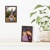 image:imageAmericanflat 24x30 Poster Frame  Slim Molding  Black  Polished plexiglass front hangs vertical or horizontal sawtooth hangers included secure turntab backingWalnut