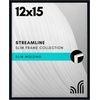 image:imageAmericanflat 24x30 Poster Frame  Slim Molding  Black  Polished plexiglass front hangs vertical or horizontal sawtooth hangers included secure turntab backingBlack