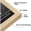 image:imageAmericanflat 24x30 Poster Frame  Slim Molding  Black  Polished plexiglass front hangs vertical or horizontal sawtooth hangers included secure turntab backingNatural Oak