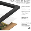 image:imageAmericanflat 24x30 Poster Frame  Slim Molding  Black  Polished plexiglass front hangs vertical or horizontal sawtooth hangers included secure turntab backingBlack