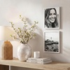 image:imageAmericanflat 24x30 Poster Frame  Slim Molding  Black  Polished plexiglass front hangs vertical or horizontal sawtooth hangers included secure turntab backingWhite