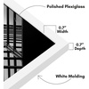 image:imageAmericanflat 24x30 Poster Frame  Slim Molding  Black  Polished plexiglass front hangs vertical or horizontal sawtooth hangers included secure turntab backingWhite