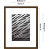 image:imageAmericanflat 24x30 Poster Frame  Slim Molding  Black  Polished plexiglass front hangs vertical or horizontal sawtooth hangers included secure turntab backingWalnut