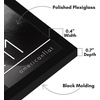 image:imageAmericanflat 24x30 Poster Frame  Slim Molding  Black  Polished plexiglass front hangs vertical or horizontal sawtooth hangers included secure turntab backingBlack
