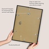 image:imageAmericanflat 24x30 Poster Frame  Slim Molding  Black  Polished plexiglass front hangs vertical or horizontal sawtooth hangers included secure turntab backingBlack