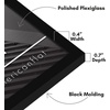 image:imageAmericanflat 24x30 Poster Frame  Slim Molding  Black  Polished plexiglass front hangs vertical or horizontal sawtooth hangers included secure turntab backingBlack