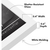image:imageAmericanflat 24x30 Poster Frame  Slim Molding  Black  Polished plexiglass front hangs vertical or horizontal sawtooth hangers included secure turntab backingWhite