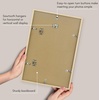 image:imageAmericanflat 24x30 Poster Frame  Slim Molding  Black  Polished plexiglass front hangs vertical or horizontal sawtooth hangers included secure turntab backingNatural Oak