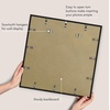 image:imageAmericanflat 24x30 Poster Frame  Slim Molding  Black  Polished plexiglass front hangs vertical or horizontal sawtooth hangers included secure turntab backingBlack