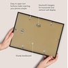 image:imageAmericanflat 24x30 Poster Frame  Slim Molding  Black  Polished plexiglass front hangs vertical or horizontal sawtooth hangers included secure turntab backingBlack