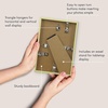 image:imageAmericanflat 24x30 Poster Frame  Slim Molding  Black  Polished plexiglass front hangs vertical or horizontal sawtooth hangers included secure turntab backingGold