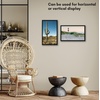 image:imageAmericanflat 24x30 Poster Frame  Slim Molding  Black  Polished plexiglass front hangs vertical or horizontal sawtooth hangers included secure turntab backingBlack