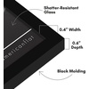 image:imageAmericanflat 24x30 Poster Frame  Slim Molding  Black  Polished plexiglass front hangs vertical or horizontal sawtooth hangers included secure turntab backingBlack