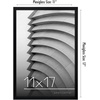 image:imageAmericanflat 24x30 Poster Frame  Slim Molding  Black  Polished plexiglass front hangs vertical or horizontal sawtooth hangers included secure turntab backingBlack