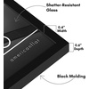 image:imageAmericanflat 24x30 Poster Frame  Slim Molding  Black  Polished plexiglass front hangs vertical or horizontal sawtooth hangers included secure turntab backingBlack