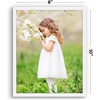 image:imageAmericanflat 24x30 Poster Frame  Slim Molding  Black  Polished plexiglass front hangs vertical or horizontal sawtooth hangers included secure turntab backingWhite