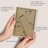 image:imageAmericanflat 24x30 Poster Frame  Slim Molding  Black  Polished plexiglass front hangs vertical or horizontal sawtooth hangers included secure turntab backingNatural Oak