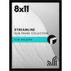 image:imageAmericanflat 24x30 Poster Frame  Slim Molding  Black  Polished plexiglass front hangs vertical or horizontal sawtooth hangers included secure turntab backingBlack