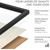 image:imageAmericanflat 24x30 Poster Frame  Slim Molding  Black  Polished plexiglass front hangs vertical or horizontal sawtooth hangers included secure turntab backingBlack