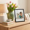 image:imageAmericanflat 24x30 Poster Frame  Slim Molding  Black  Polished plexiglass front hangs vertical or horizontal sawtooth hangers included secure turntab backingBlack