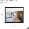 image:imageAmericanflat 24x30 Poster Frame  Slim Molding  Black  Polished plexiglass front hangs vertical or horizontal sawtooth hangers included secure turntab backingBlack