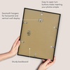 image:imageAmericanflat 24x30 Poster Frame  Slim Molding  Black  Polished plexiglass front hangs vertical or horizontal sawtooth hangers included secure turntab backingBlack