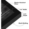 image:imageAmericanflat 24x30 Poster Frame  Slim Molding  Black  Polished plexiglass front hangs vertical or horizontal sawtooth hangers included secure turntab backingBlack