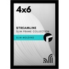 image:imageAmericanflat 24x30 Poster Frame  Slim Molding  Black  Polished plexiglass front hangs vertical or horizontal sawtooth hangers included secure turntab backingBlack