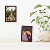 image:imageAmericanflat 24x30 Poster Frame  Slim Molding  Black  Polished plexiglass front hangs vertical or horizontal sawtooth hangers included secure turntab backingMahogany