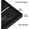 image:imageAmericanflat 24x30 Poster Frame  Slim Molding  Black  Polished plexiglass front hangs vertical or horizontal sawtooth hangers included secure turntab backingBlack