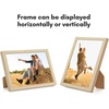 image:imageAmericanflat 24x30 Poster Frame  Slim Molding  Black  Polished plexiglass front hangs vertical or horizontal sawtooth hangers included secure turntab backingNatural Oak