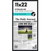image:imageAmericanflat 24x30 Poster Frame  Slim Molding  Black  Polished plexiglass front hangs vertical or horizontal sawtooth hangers included secure turntab backingBlack