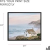 image:imageAmericanflat 24x30 Poster Frame  Slim Molding  Black  Polished plexiglass front hangs vertical or horizontal sawtooth hangers included secure turntab backingBlack