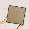 image:imageAmericanflat 24x30 Poster Frame  Slim Molding  Black  Polished plexiglass front hangs vertical or horizontal sawtooth hangers included secure turntab backingBlack