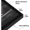 image:imageAmericanflat 24x30 Poster Frame  Slim Molding  Black  Polished plexiglass front hangs vertical or horizontal sawtooth hangers included secure turntab backingBlack