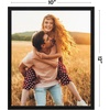 image:imageAmericanflat 24x30 Poster Frame  Slim Molding  Black  Polished plexiglass front hangs vertical or horizontal sawtooth hangers included secure turntab backingBlack