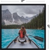 image:imageAmericanflat 24x30 Poster Frame  Slim Molding  Black  Polished plexiglass front hangs vertical or horizontal sawtooth hangers included secure turntab backingBlack