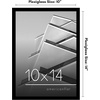 image:imageAmericanflat 24x30 Poster Frame  Slim Molding  Black  Polished plexiglass front hangs vertical or horizontal sawtooth hangers included secure turntab backingBlack