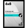 image:imageAmericanflat 24x30 Poster Frame  Slim Molding  Black  Polished plexiglass front hangs vertical or horizontal sawtooth hangers included secure turntab backingBlack