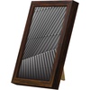 image:imageAmericanflat 24x30 Poster Frame  Slim Molding  Black  Polished plexiglass front hangs vertical or horizontal sawtooth hangers included secure turntab backingWalnut