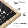 image:imageAmericanflat 24x30 Poster Frame  Slim Molding  Black  Polished plexiglass front hangs vertical or horizontal sawtooth hangers included secure turntab backingNatural Oak