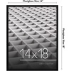 image:imageAmericanflat 24x30 Poster Frame  Slim Molding  Black  Polished plexiglass front hangs vertical or horizontal sawtooth hangers included secure turntab backingBlack