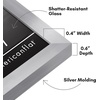 image:imageAmericanflat 24x30 Poster Frame  Slim Molding  Black  Polished plexiglass front hangs vertical or horizontal sawtooth hangers included secure turntab backingSilver